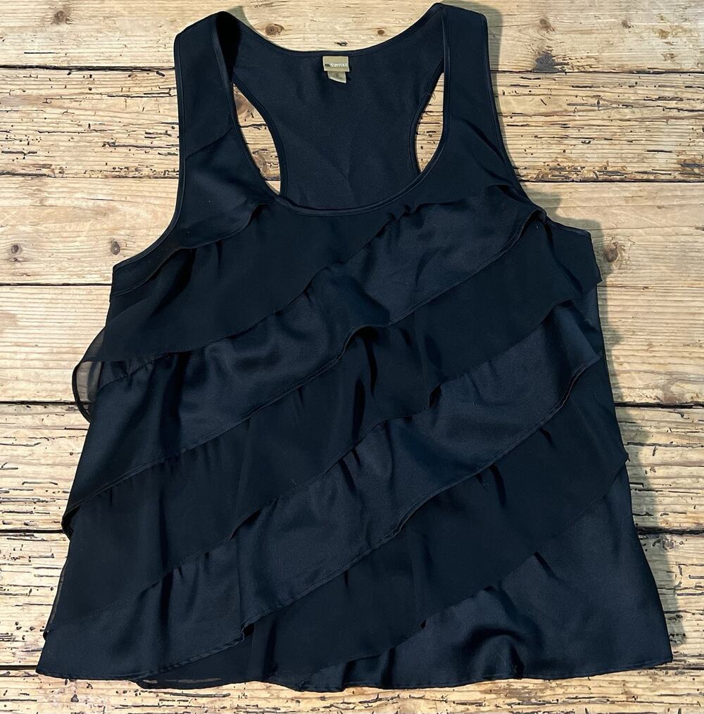 Target Limited Edition Women’s Size S Black Ruffle Tank Top - NWOT
